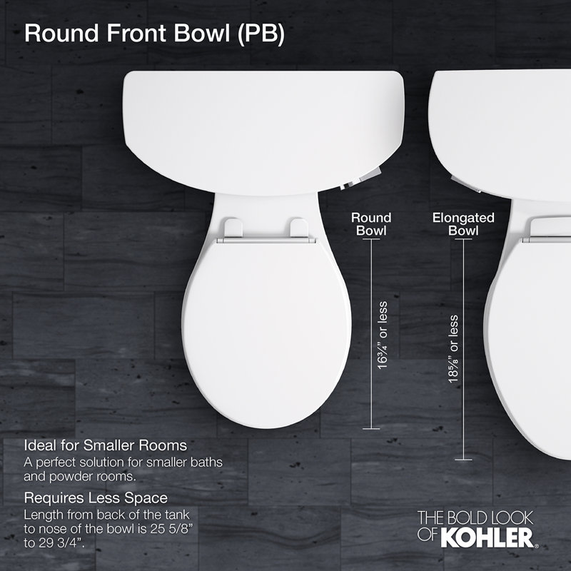 Highline 1.28 GPF Water Efficient Round Two-Piece toilet (Seat Not Included), Biscuit