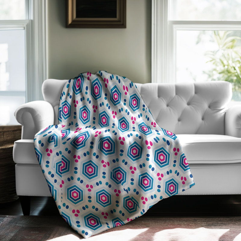 Geo Geo - couverture sherpa de qualité supérieure 1 pièce, Grand lit