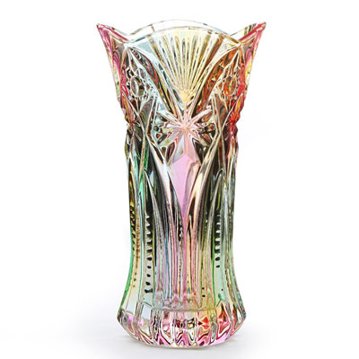 Motif de vase en verre coloré fait à la main
