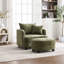 Fauteuil d'appoint 40,2 po en chenille moderne, fauteuil de lecture confortable avec repose-pieds avec rangement-88701142