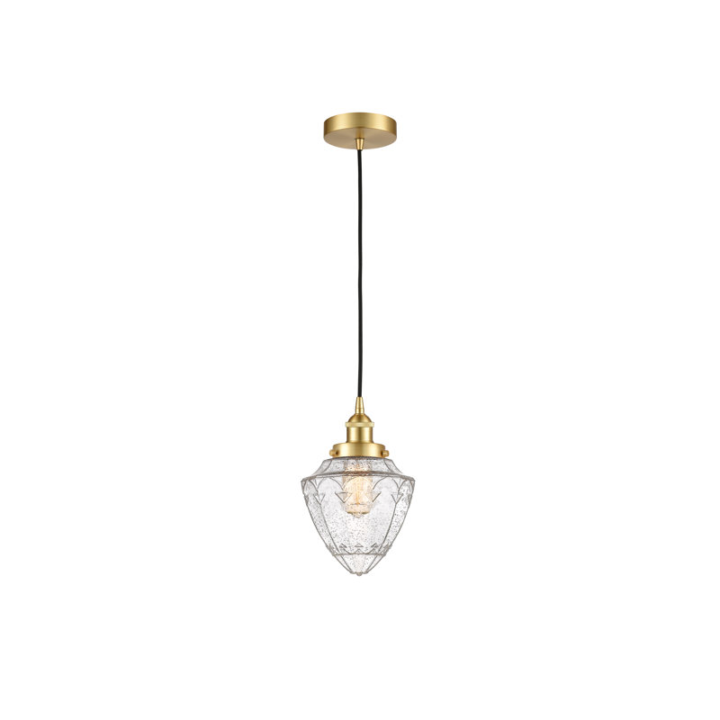 Lanaija 1 - Light Single Pendant, 11.75" H x 7" W x 7" D, Satin Gold