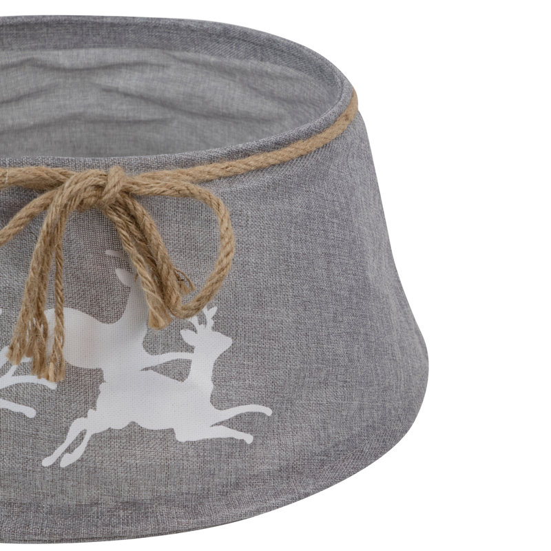 Collier de sapin de Noël 22 po gris avec renne blanc