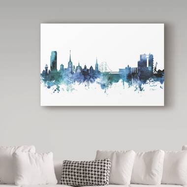 Trademark Fine Art 'Worcester England Skyline' Canvas Art by Michael  Tompsett 