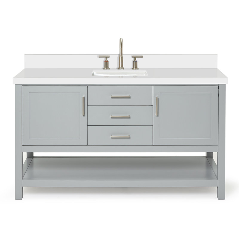 Bayhill 61'' W Single Vanity, Gray, Rectangular