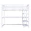 Lit mezzanine simple avec tablettes de rangement et bureau sous le lit-217052070-217052071