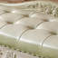 Banc rembourré en cuir véritable European Luxury