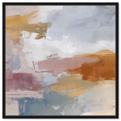 Harbor Hues IV Canvas Print Sunset Wall Art by Art Remedy, Black Frame, 30 x 30