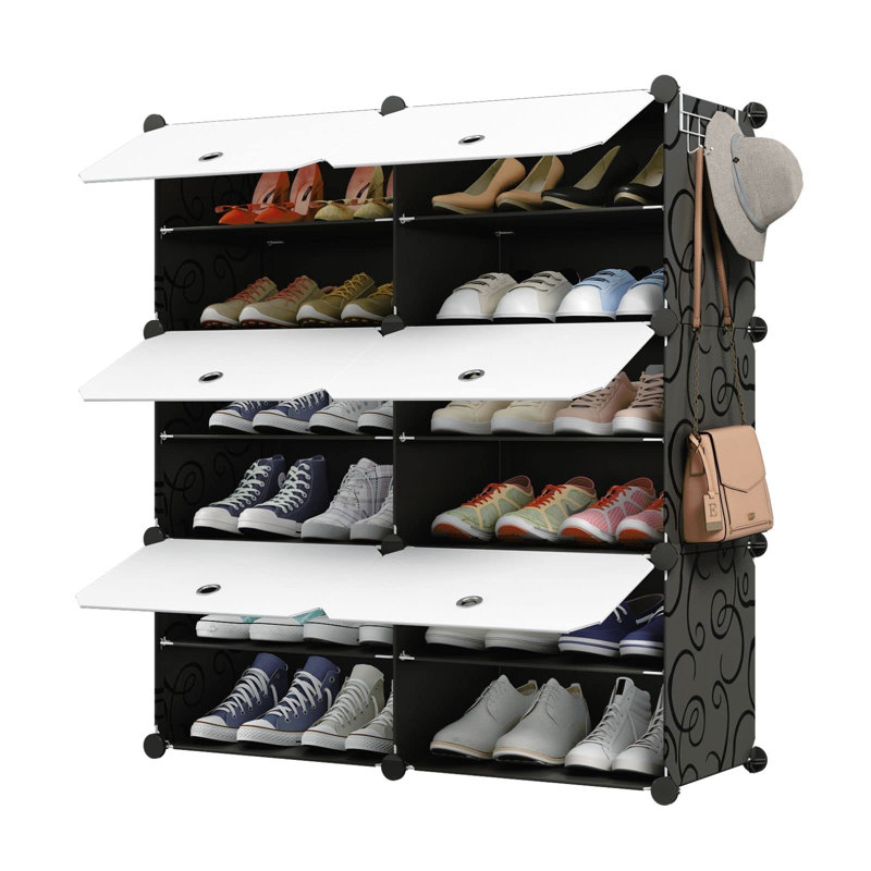 24 Pair Stackable Shoe Rack