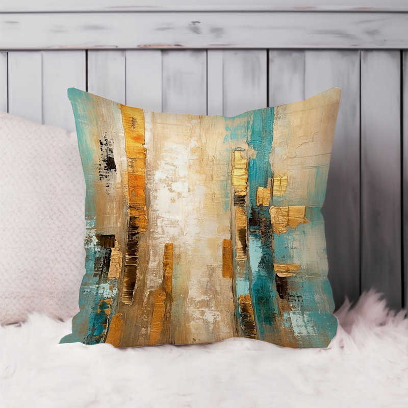 Abstract Gold Dreams I Transitional, 20"H x 20"W