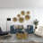 Gold Metal Floral Large 3D Home Wall Decor with Cutouts, Set of 3 29", 24", 18"H
