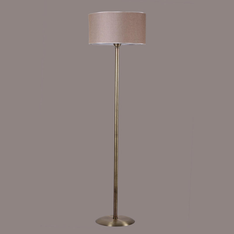 Luro Stylish Floor Lamp with Metal Body, Copper Coated Finish, 61.0 inches Tall | 17.7 inches Diameter Shade | 9.8 ft Cable, E27 Socket, Max 60W | Elegant Lighting Solution for Living Room, Bedroom & Office Spaces
