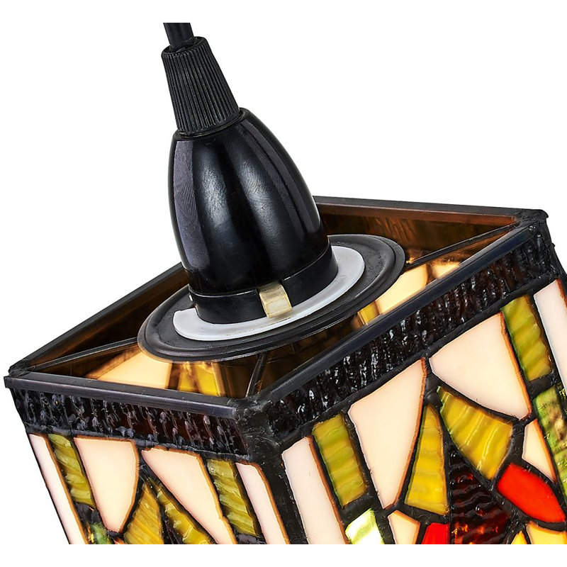 19cm H Glass Square Pendant Shade ( Screw On )