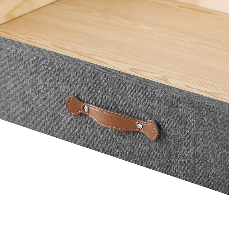 Tiroir de rangement sous le lit en bois massif, H 5,83 po x l 19,68 po x P 32,91 po