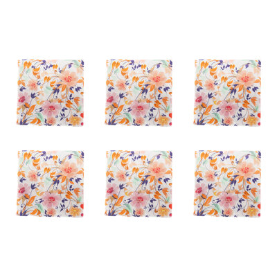 20 Pack Luncheon 3 Ply Napkin Floral Print - Set Of 6