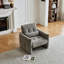 Chaise d'appoint moderne capitonnée avec revêtement en velours et coussin lombaire-217267300