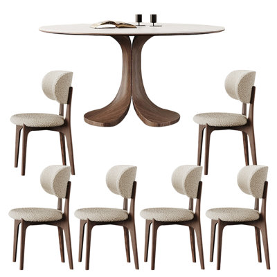 High-end simple round dining table sets