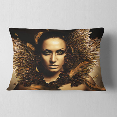 Sexy Brunette - Street Art Printed Throw Pillow