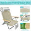 Chaise de plage pliante en aluminium à 5 positions avec sac de camping