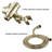 All Metal Shower Faucet Set, Square Shower Head， Handheld Shower Head，Hose-125322437