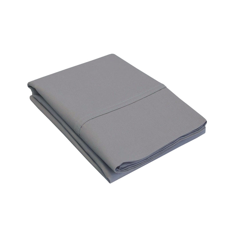 100% Cotton Percale Pillowcase, King, Grey