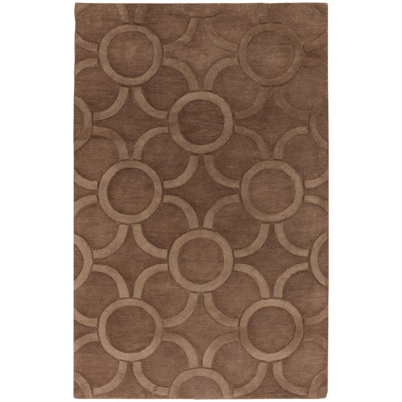 Tapis brun touffeté à la main Shane, Rectangle 5 pi x 7 pi 6 po