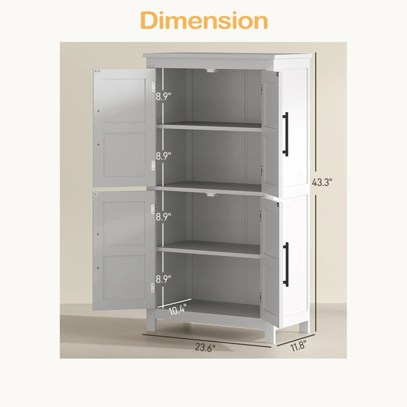 Home Cabinet,Foyer Storage Cabinet,Kitchen Pantry Cabinet, White