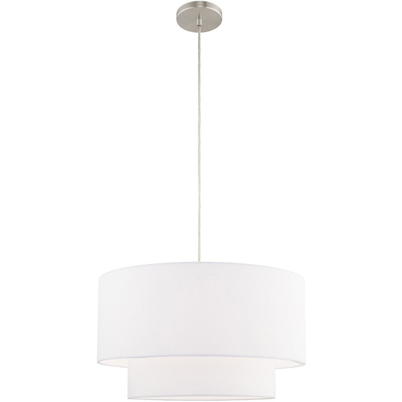 Lustre classique à 1 lumière avec abat-jour