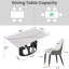 Ensemble de table de salle à manger rectangulaire en marbre 7 pièces 62,99 po avec 6 chaises en similicuir Juvan-1993893981