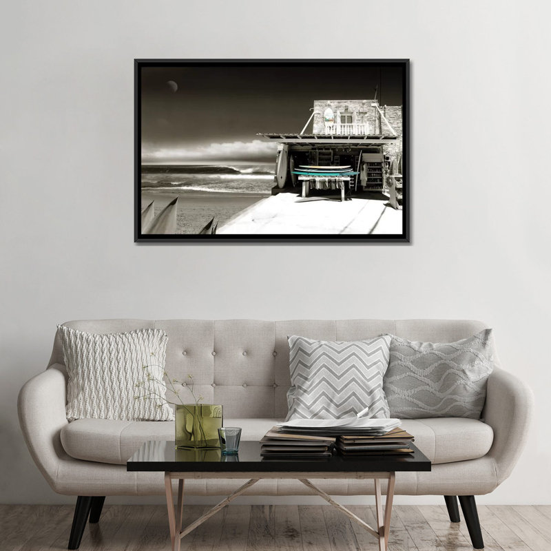 «Surf's Up», impression sur toile, H 18 po x l 26 po x P 1,5 po, Toile encadrée noire