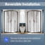 36'' x 72'' Framed Square Sliding Shower Enclosure with Shower Base-107233706