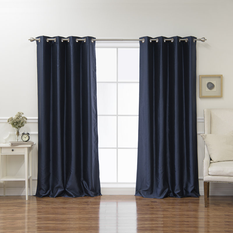 Julianni Blackout Curtain Pair, Navy, 52" W x  84" H