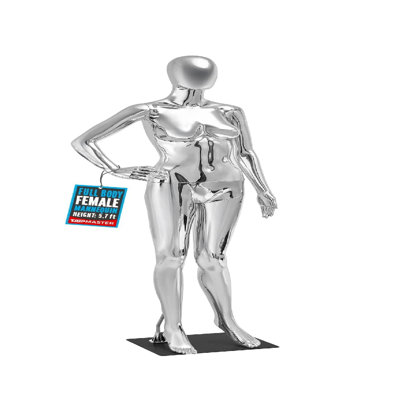Female Mannequin - Premium Quality Construction, Detailed Dimensions For Realistic Proportions, Sturdy, Durable, And Secure, Versatile Display For Various Clothing Styles, Silver