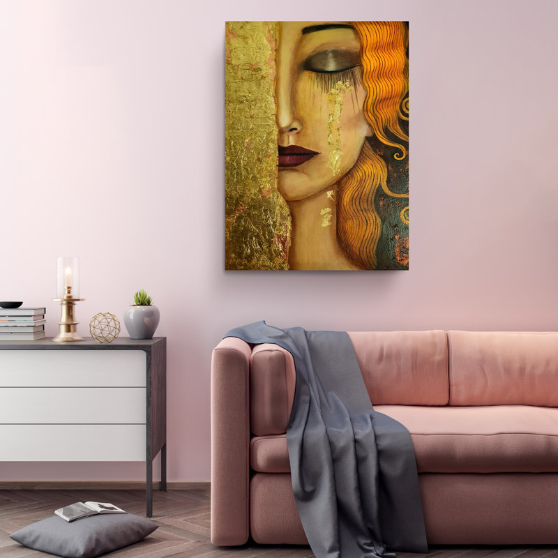 Freya’s Tears Reproduction by Gustav Klimt - Wrapped Canvas Print, 24" H x 16" W x 2" D
