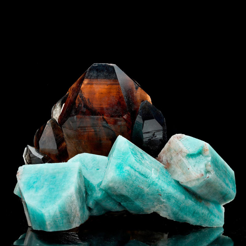 Quartz fumé et Amazonite