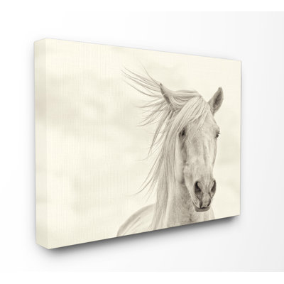 « white cheval running », impression