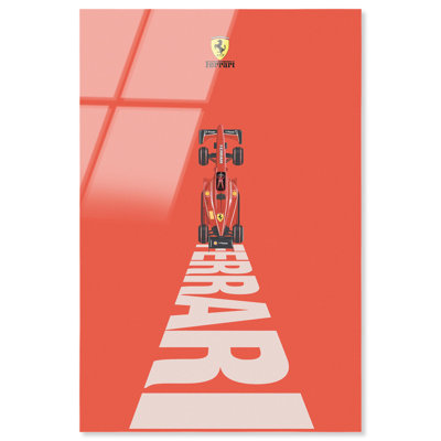 Red Icon Acrylic Print Formula 1 Posters by Notoriart, Ready to Hang, 10 x 15