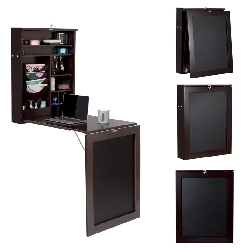 Bureau convertible mural Latitude Run Space Saver, Café