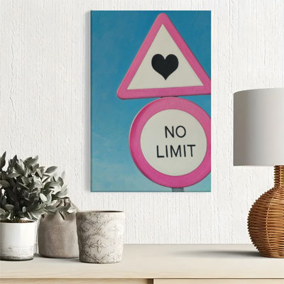 1pc Framed Canvas Wall Art Prints Poster, Love Warning Sign, Unlimited Sign, Pop Art Style Art Posters Canvas Print Painting for Living Room Bedroom Office Bathroom Dorm Home Decor, Ready To Hang