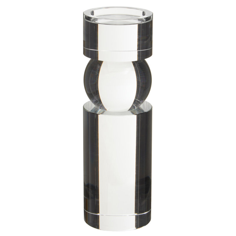 Glass Tabletop Tealight Holder, 32cm H x 10cm W x 10cm D