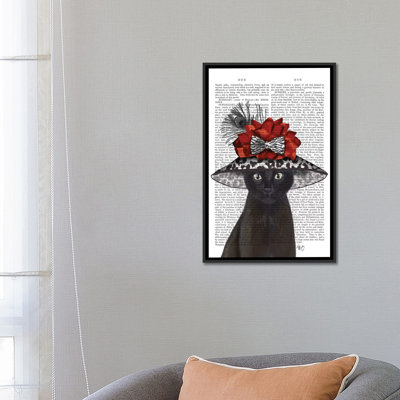 «Cat with Fabulous Hat I», impression sur toile