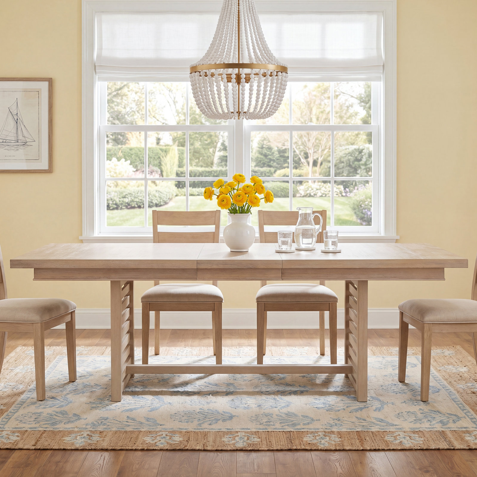 Framingham Extendable Dining Table, Light Brown