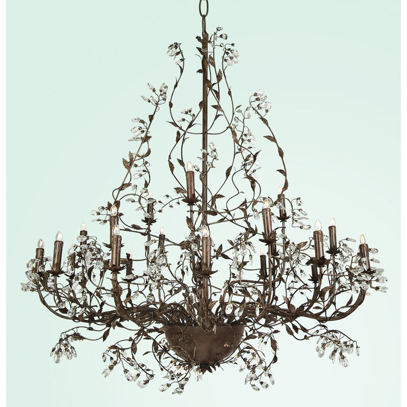 Série RT 21-lumière bougie-Style Chandelier, marron