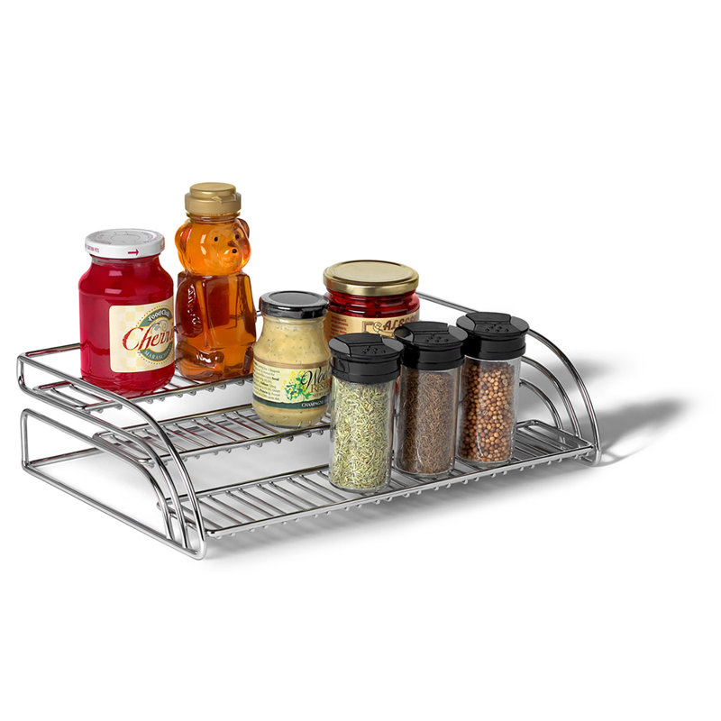Étagère de rangement en chrome à plusieurs niveaux