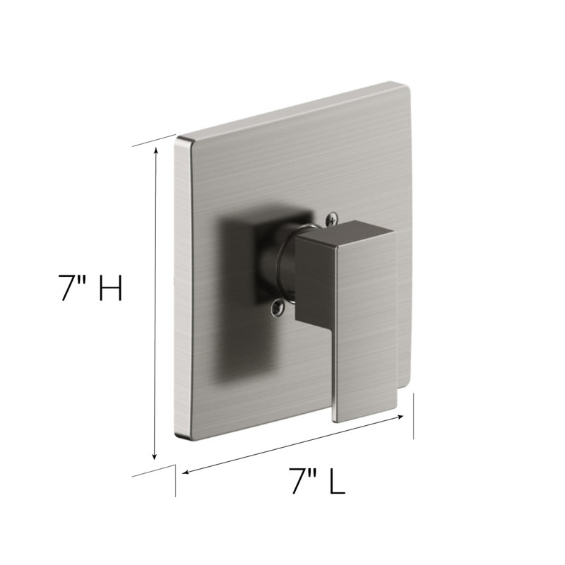 Garniture de douche avec valve Karsen II, Nickel satiné