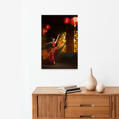 «Elegant Chinese Dancer», reproduction d'art murale contemporaine
