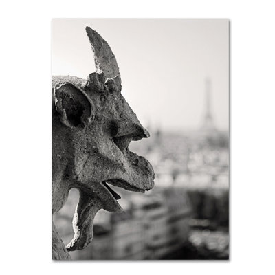 « gargouille paris » par pierre leclerc,, reproduction de photo sur toile tendue encadrée