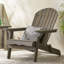 Chaise pliante en bois, gris, pour les loisirs en plein air avec commodité pliable