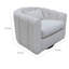 Fauteuil d'appoint pivotant Vira, tissu, dossier capitonné-103215123