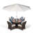 Karas 4 Seater Dining Set with Cushions and Parasol-39926003