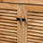3-Door Shoe Storage Cabinet in Oak Brown Finished Wood, 45.03'' H X 45.11'' W X 14.42'' D